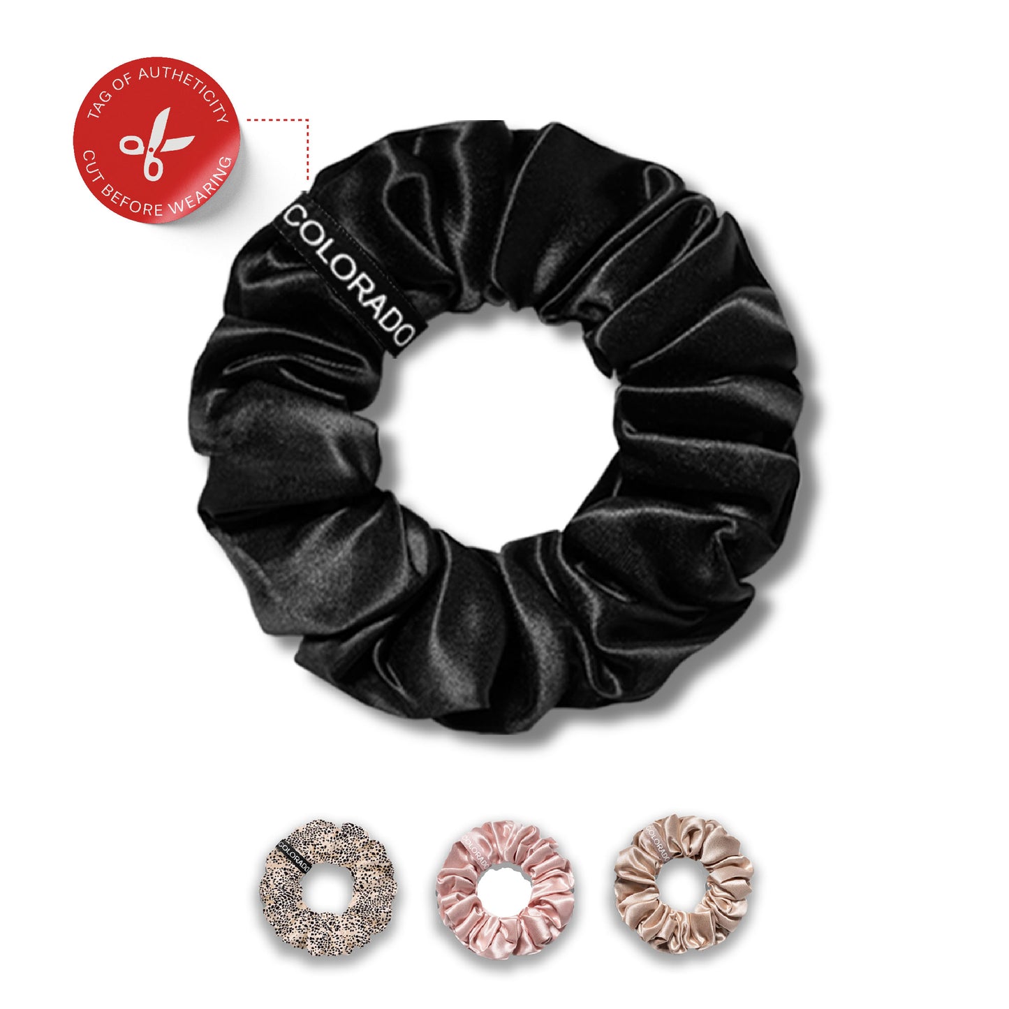 SCRUNCHIE - Silk Scrunchie, Black