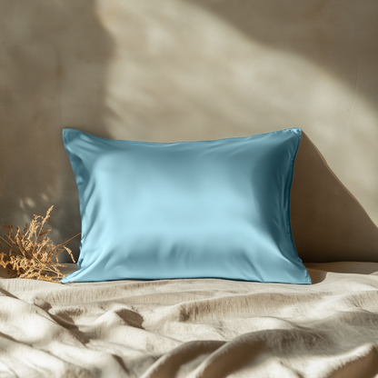 Silk Pillowcase Mineral Blue King (Pack of 1)