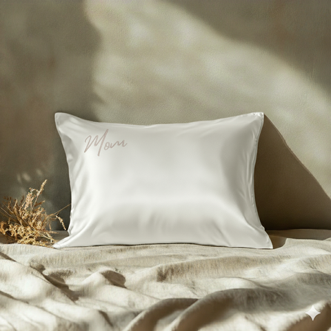 Silk Pillowcase Pure White Mom Queen (Pack of 1) second image