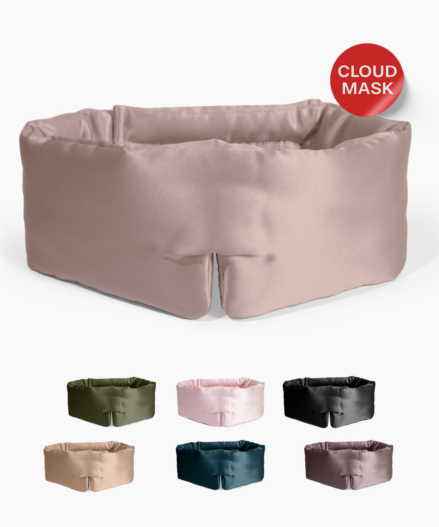 CLOUDMASK | Thick Silk Eye Mask | Nude Champagne