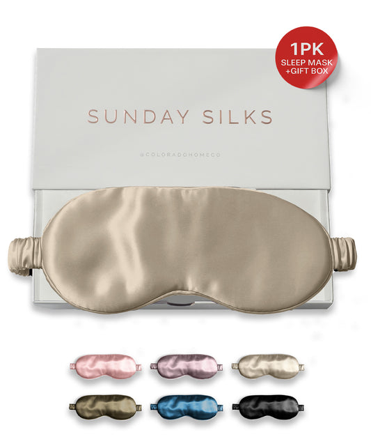 SUNDAYSILKS™ | Silk Sleep Mask | Nude Champagne