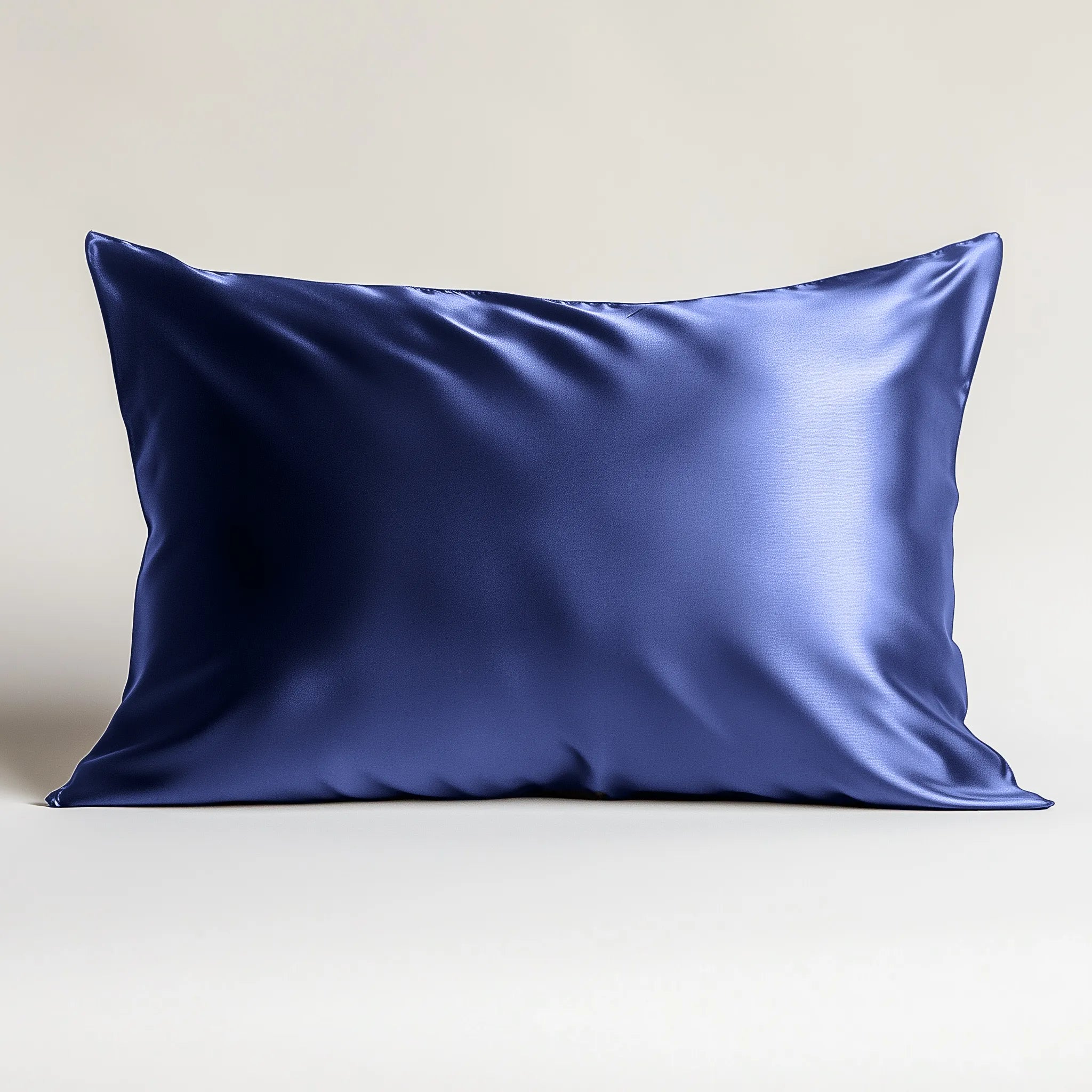 Silk Pillowcase Navy Blue Standard (Pack of 1)