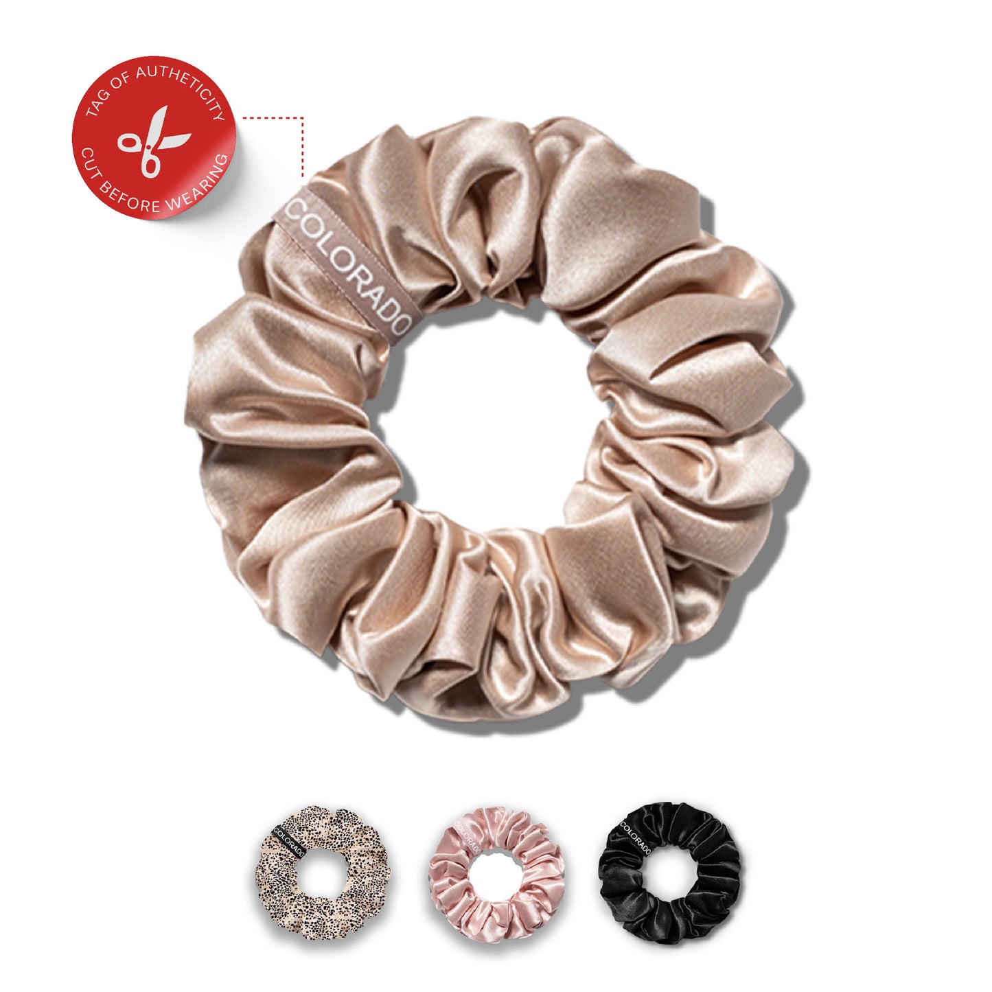 SCRUNCHIE - Silk Scrunchie, Nude Champagne