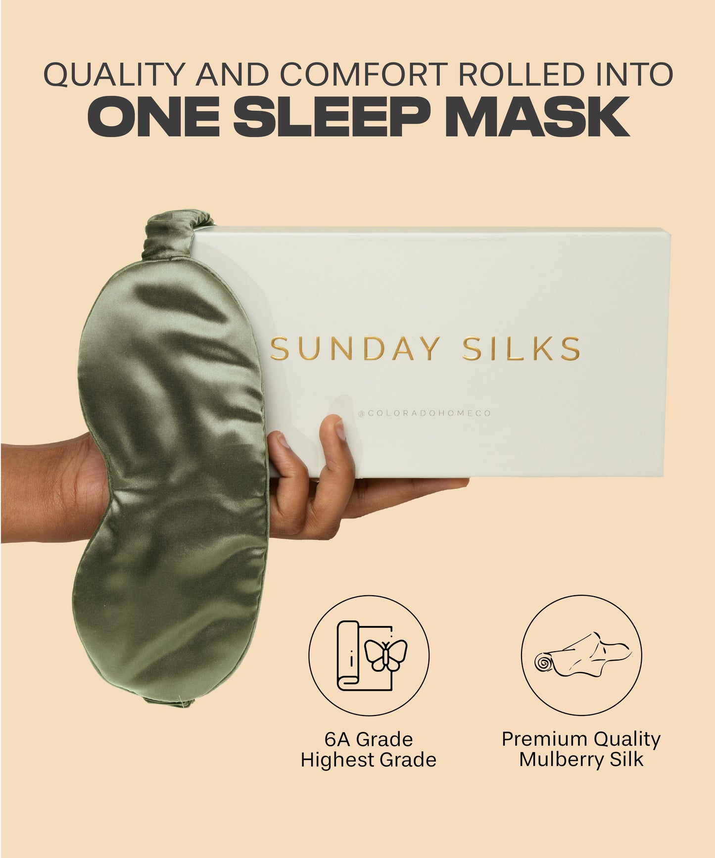 SUNDAYSILKS™ | Silk Sleep Mask | Olive