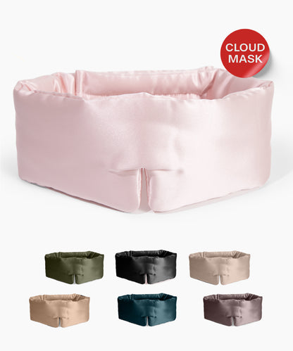 CLOUDMASK | Thick Silk Eye Mask | Pink Quartz