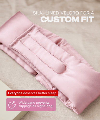 CLOUDMASK | Thick Silk Eye Mask | Pink Quartz