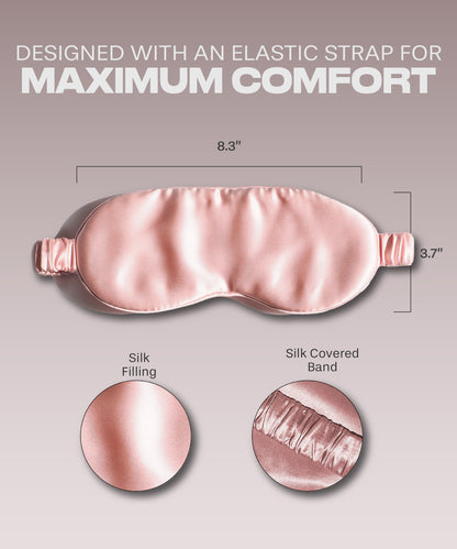 SUNDAYSILKS™ | Silk Sleep Mask | Pink Quartz