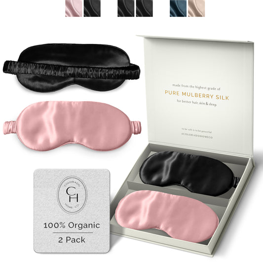 SUNDAYSILKS™ | Eye Mask 2 PACK | Pink Quartz