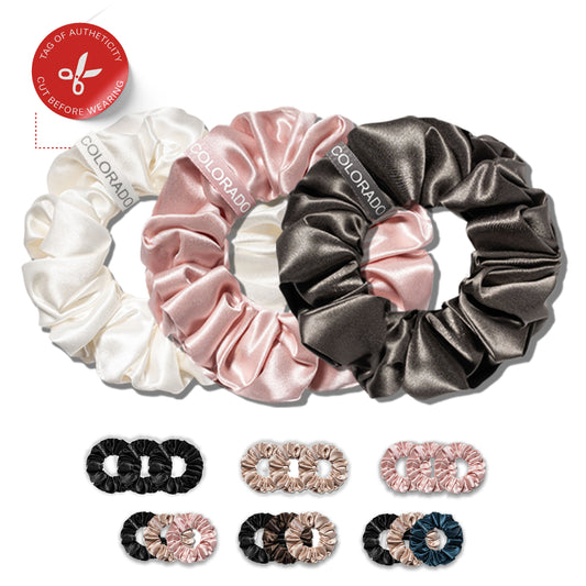 SCRUNCHIE - Silk Scrunchie 3 PACK, Light Set