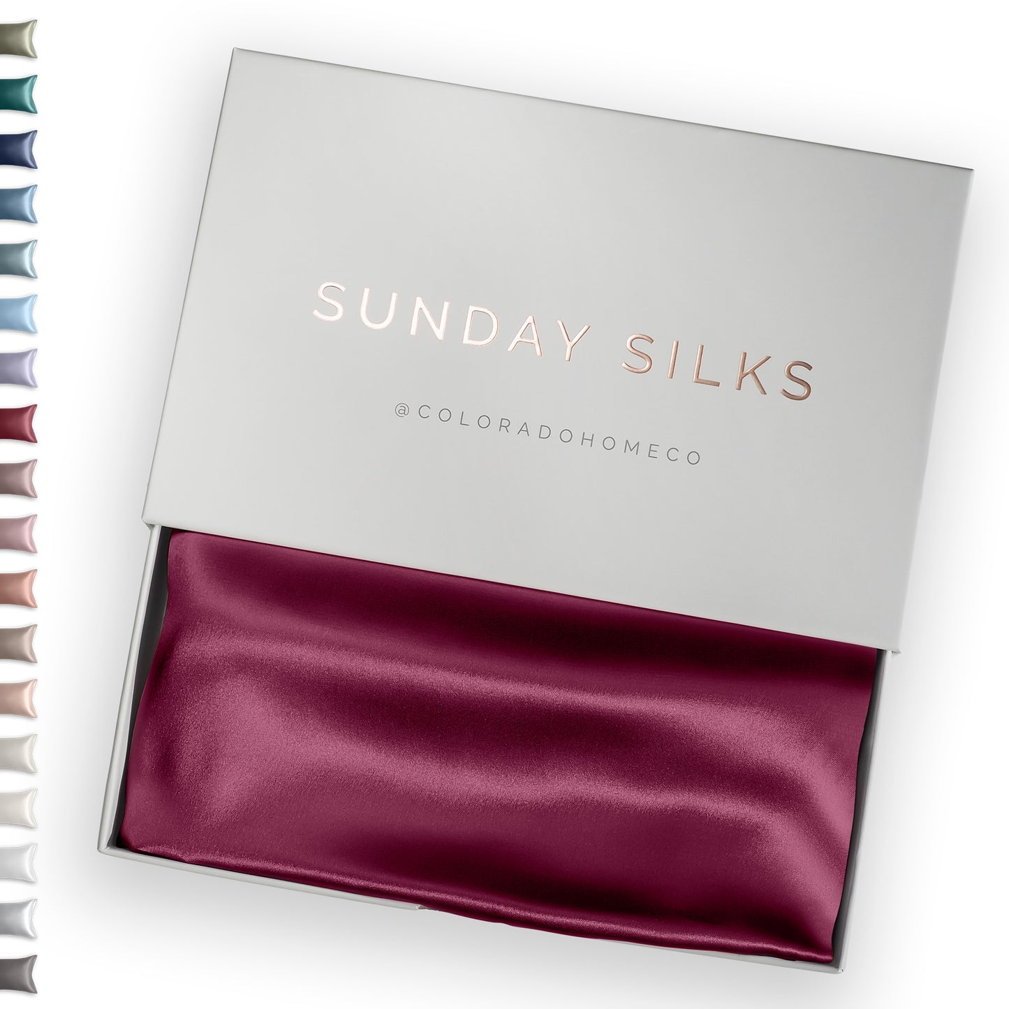 SUNDAYSILKS™ | Silk Pillow Case | 22 Momme Mulberry Silk Pillowcase, Pinot