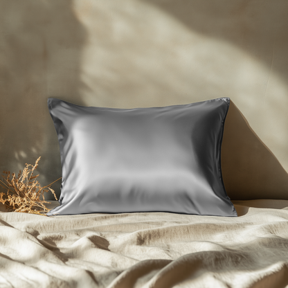 Silk Pillowcase Silver Quartz King (Pack of 1)