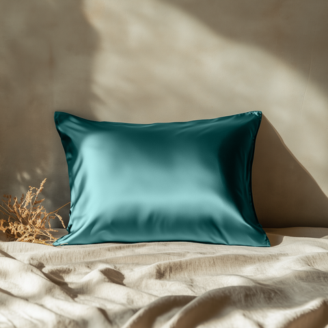 Silk Pillowcase Teal Sapphire Queen (Pack of 1) second image