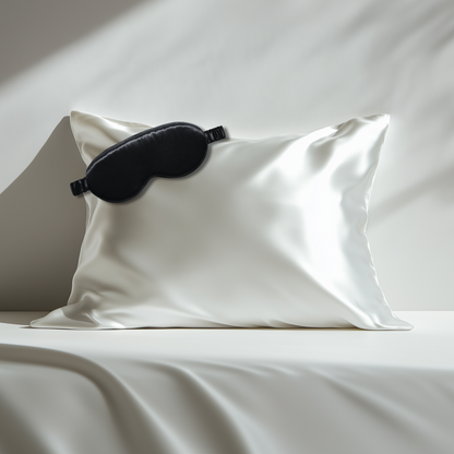Silk Sleep Set Pure White & Midnight Black