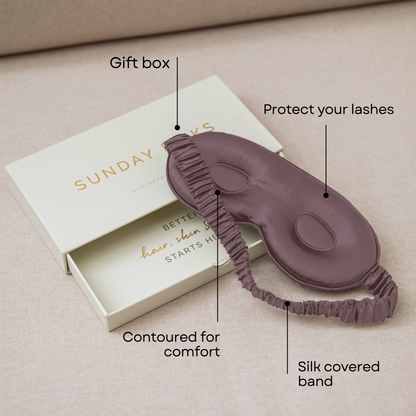 Silk Sleep Mask 3D Contour Deep Mauve
