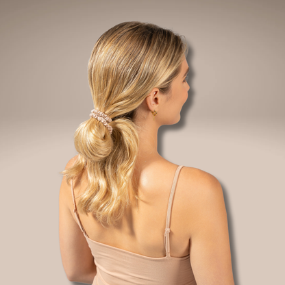 Silk Scrunchies Skinnies Nude Champagne, Pink Quartz, Midnight Black (Pack of 6)