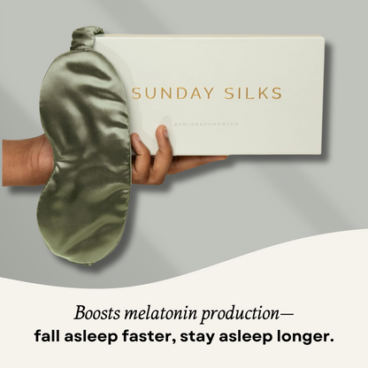 Silk Sleep Mask Regular Olive