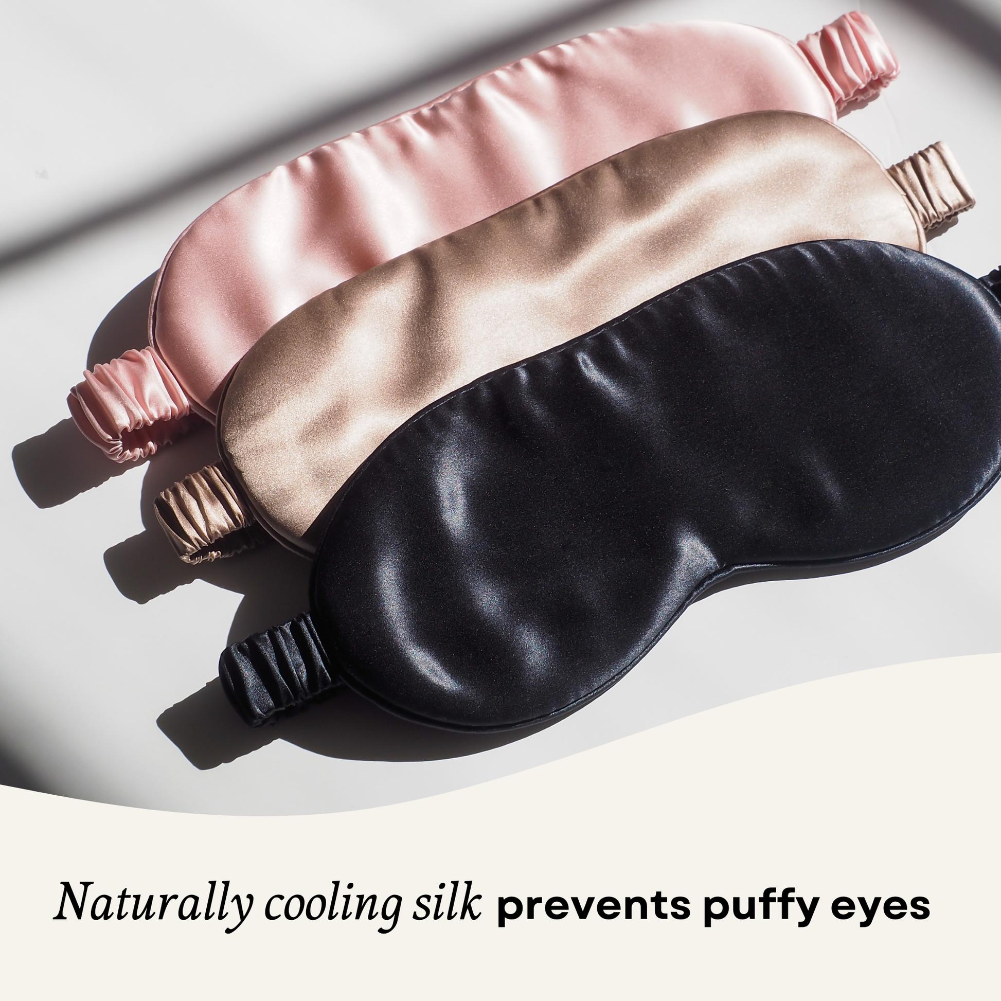 Silk Sleep Mask Regular Midnight Black | Sunday Silks