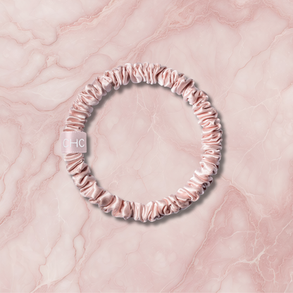 Silk Scrunchies Skinnies Nude Champagne, Pink Quartz, Midnight Black (Pack of 6)